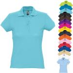 Pinke Melierte Sols Damenpoloshirts & Damenpolohemden mit Knopf aus Baumwolle Größe M 