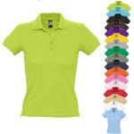 Sandfarbene Melierte Sols Damenpoloshirts & Damenpolohemden mit Knopf aus Baumwolle Größe XL 