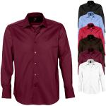 Schwarze Sols Bügelfreie Hemden mit Knopf aus Baumwolle enganliegend für Herren Größe 4 XL 