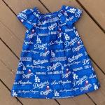 Los Angeles Dodgers Kinderkleider A-Linie aus Baumwolle trocknergeeignet für Mädchen für den für den Sommer 