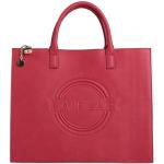 Rote La Fille des Fleurs Tote Bags & Henkeltaschen mit Reißverschluss aus PU mit Innentaschen für Damen 