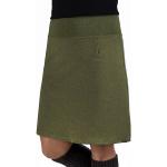 Olivgrüne Melierte Casual Midi Nachhaltige Midiröcke aus Baumwolle für Damen Größe S für den für den Herbst 