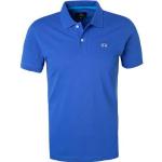Blaue Kurzärmelige La Martina Kurzarm-Poloshirts mit Knopf aus Baumwolle für Herren Größe XL 