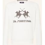 Weiße La Martina Herrensweatshirts aus Baumwolle Größe XL 