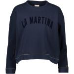 Reduzierte Dunkelblaue La Martina Rundhals-Ausschnitt Damensweatshirts aus Baumwolle Größe L 