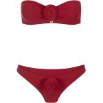 Reduzierte Rote Bandeau Bikinitops für Damen Größe M 