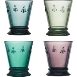 La Rochère Biene Abeille Wasserglas 260 ml 4er Set farbig - Glas 612196S4