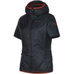 Silberne Winddichte La Sportiva Mini Kurzjacken & Cropped-Jackets mit Reißverschluss aus Mesh mit Kapuze für Damen Größe XL für den für den Winter 