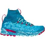 Blaue Gore Tex Trailrunning Schuhe ohne Verschluss aus Textil atmungsaktiv für Damen Größe 39 für den für den Winter 