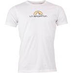 Reduzierte Weiße Langärmelige La Sportiva T-Shirts aus Baumwolle für Herren Größe M 