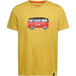 Gelbe Vintage La Sportiva Van T-Shirts aus Baumwolle für Herren Übergrößen 