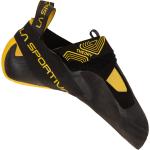 Reduzierte Schwarze La Sportiva Outdoor Schuhe mit Klettverschluss in Schmalweite aus Leder für Herren Größe 43 