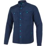 Blaue Shirtjacken aus Cord für Herren Größe L 