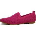 Fuchsiafarbene La Strada Slipper in Breitweite aus Textil für Damen Größe 38 