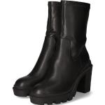 Schwarze La Strada Runde Blockabsatz Ankle Boots & Klassische Stiefeletten aus Textil für Damen Größe 41 