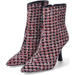Reduzierte Pinke La Strada Pfennigabsatz High Heel Stiefeletten & High Heel Boots mit Reißverschluss aus Textil für Damen Größe 38 