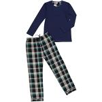 Gestreifte Lange Kinderschlafanzüge aus Baumwolle für Jungen Größe 170 