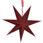 La Vida Weihnachtsstern, rot mit Glitter und LED, D45cm, 2224001,1 St