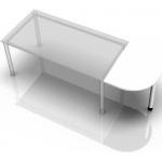 Weiße Schreibtischplatten aus Kunststoff Breite 50-100cm, Höhe 50-100cm, Tiefe 50-100cm 