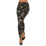 Camouflage Skinny Jeans mit Reißverschluss aus Denim für Damen Größe S 