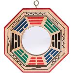 Bunte Asiatische Lachineuse Feng Shui Spiegel aus Holz 