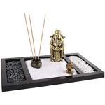 Schwarze Asiatische Lachineuse Mini Zen-Gärten mit Zen-Motiv aus Stein 