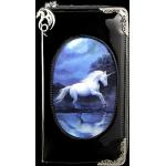 Lack Geldbörse groß mit 3D Motiv - Moonlight Unicorn - Anne Stokes Einhorn