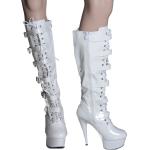 Lack-Optik Gothic Kassiopea High Heel Stiefeletten & High Heel Boots aus Lackleder für Damen Größe 43 
