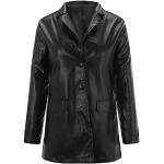 Schwarze Gepunktete Elegante Mini Trenchcoats kurz aus Softshell für Damen Größe XL für den für den Frühling 