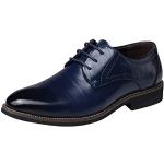 Blaue Lack-Optik Business Hochzeitsschuhe & Oxford Schuhe mit Schnürsenkel aus Leder wasserdicht für Herren Größe 43 für den für den Sommer 