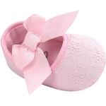 LACOFIA Baby Mädchen Prinzessin Bowknot rutschfest Weiche Sohle Krabbelschuhe Rosa 0-3 Monate