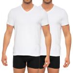 Weiße Sportliche Lacoste V-Ausschnitt T-Shirts aus Baumwolle für Herren Größe S 2-teilig 