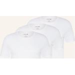 Weiße Kurzärmelige Lacoste T-Shirts aus Jersey für Herren Übergrößen 3-teilig 