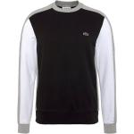 Schwarze Color Blocking Lacoste Rundhals-Ausschnitt Herrensweatshirts aus Fleece Größe XL 