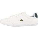 Reduzierte Weiße Business Lacoste Low Sneaker mit Schnürsenkel in Schmalweite aus Leder für Herren Größe 42,5 