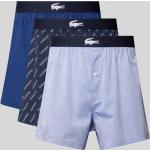 Blaue Lacoste Classic Herrenboxershorts aus Baumwolle Größe S 3-teilig 