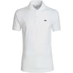 Weiße Kurzärmelige Lacoste Classic Kurzarm-Poloshirts aus Baumwolle für Herren Größe 3 XL 