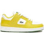 Gelbe Lacoste Low Sneaker mit Schnürsenkel aus Leder für Damen Größe 41 
