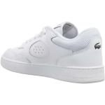 Reduzierte Weiße Business Lacoste Low Sneaker mit Schnürsenkel aus Glattleder für Damen Größe 40,5 