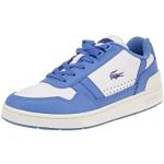 Reduzierte Blaue Lacoste Low Sneaker mit Schnürsenkel aus Leder für Damen Größe 37 