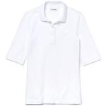 Reduzierte Weiße Kurzärmelige Lacoste Kurzarm-Poloshirts für Damen Größe XS 