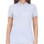 Reduzierte Hellblaue Kurzärmelige Lacoste Kurzarm-Poloshirts für Damen Größe 3 XL 