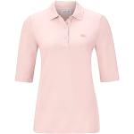 Pinke Kurzärmelige Lacoste Kurzarm-Poloshirts mit Knopf für Damen Größe L 