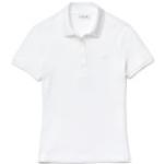 Weiße Kurzärmelige Lacoste Kurzarm-Poloshirts für Damen Größe M für den für den Frühling 