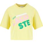 Gelbe Kurzärmelige Lacoste Rollkragen T-Shirts für Damen Größe S für den für den Sommer 