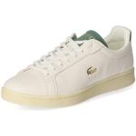 Weiße Lacoste Carnaby Low Sneaker mit Schnürsenkel aus Glattleder für Herren Größe 43 