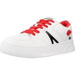 Rote Lacoste Low Sneaker mit Schnürsenkel aus Leder für Herren Größe 44 