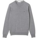 Graue Lacoste Bio Rundhals-Ausschnitt Herrensweatshirts aus Wolle Größe XL 
