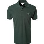 Grüne Kurzärmelige Lacoste Classic Kurzarm-Poloshirts mit Knopf aus Baumwolle für Herren Größe M 