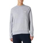 Silberne Lacoste Rundhals-Ausschnitt Herrensweatshirts mit Reißverschluss Größe S 